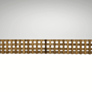 Custom manufactured 6ft wide by 1ft high Burghley privacy trellis topper with a modern frameless design in Harlow.