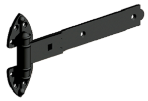 Heavy Reversable Hinges 30" Black
