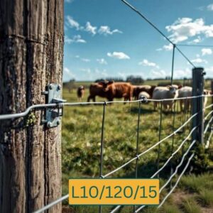1.2m high L10/120/15 galvanised stockfence 50m roll for livestock and garden perimeters in Harlow.