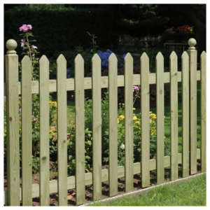Picket Panel 6'x3' Pointed Top Smooth