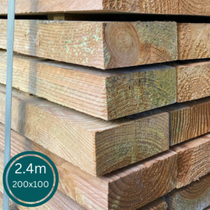 Green pressure treated softwood sleepers for Harlow landscaping