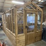 Custom-built timber garden greenhouse, manufactured by 414 Fencing near Hertford and Harlow.